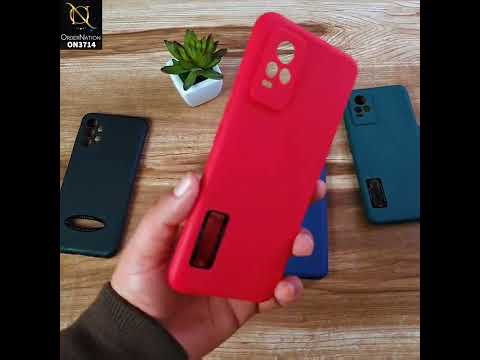 Infinix Hot 11s Cover - Red - Soft Silicone Camera Lense Protector Logo Hole Case