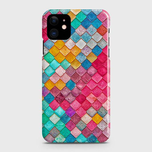 iPhone 12 Cover - Chic Colorful Mermaid Printed Hard Case with Life Time Colors Guarantee