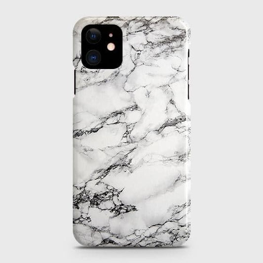 iPhone 12 Cover - Matte Finish - Trendy Mysterious White Marble Printed Hard Case with Life Time Colors Guarantee