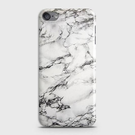 iPod Touch 7 Cover - Matte Finish - Trendy Mysterious White Marble Printed Hard Case with Life Time Colors Guarantee
