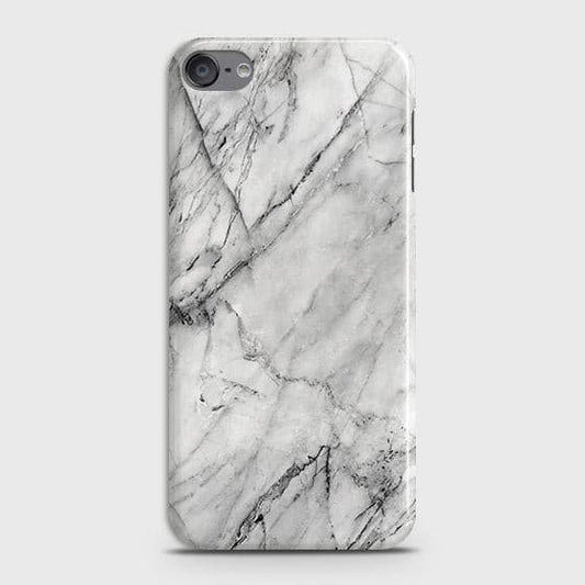 iPod Touch 7 Cover - Matte Finish - Trendy White Marble Printed Hard Case with Life Time Colors Guarantee