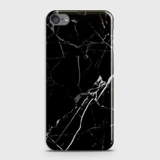 iPod Touch 7 Cover - Black Modern Classic Marble Printed Hard Case with Life Time Colors Guarantee