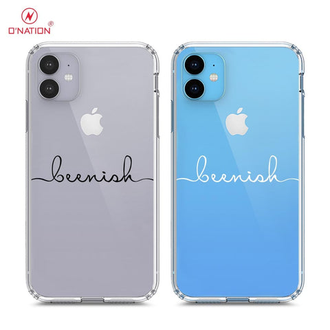 iPhone 11 Cover - Personalised Name Series - 8 Designs - Clear Phone Case - Soft Silicon Borders