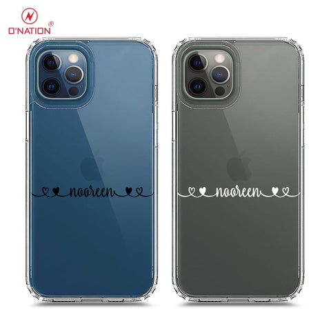 iPhone 12 Pro Max Cover - Personalised Name Series - 8 Designs - Clear Phone Case - Soft Silicon Borders