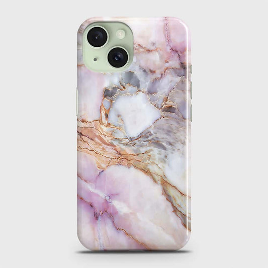 iPhone 15 Plus Cover - Violet Sky Marble Trendy Printed Hard Case with Life Time Colors Guarantee