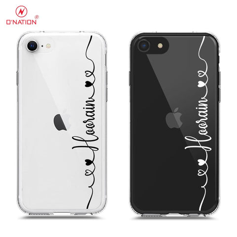 iPhone 8 / 7 Cover - Personalised Name Series - 8 Designs - Clear Phone Case - Soft Silicon Borders