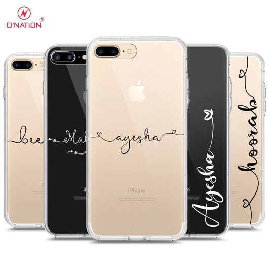 iPhone 8 Plus / 7 Plus Cover - Personalised Name Series - 8 Designs - Clear Phone Case - Soft Silicon Borders
