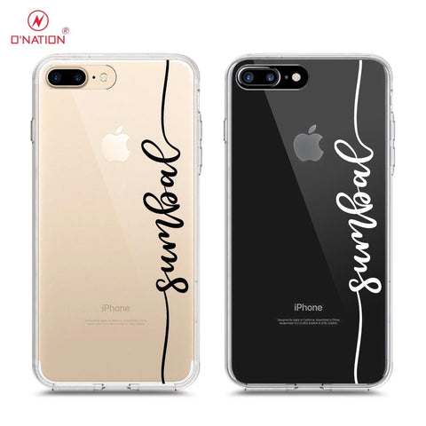 iPhone 8 Plus / 7 Plus Cover - Personalised Name Series - 8 Designs - Clear Phone Case - Soft Silicon Borders
