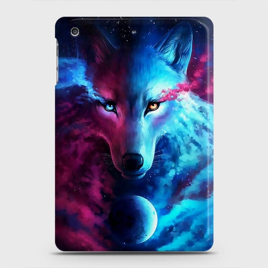 iPad Mini 3 / 2 / 1 Cover - Infinity Wolf Trendy Printed Hard Case with Life Time Colors Guarantee