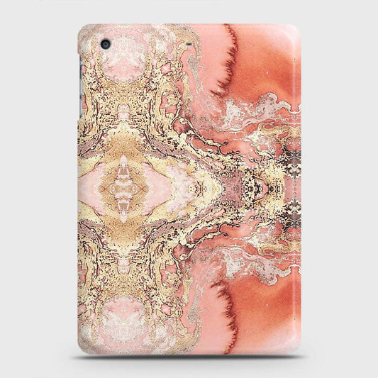 iPad Mini 3 / 2 / 1 Cover - Trendy Chic Rose Gold Marble Printed Hard Case with Life Time Colors Guarantee