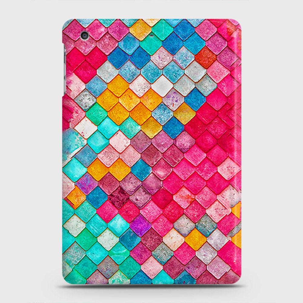 iPad Mini 3 / 2 / 1 Cover - Chic Colorful Mermaid Printed Hard Case with Life Time Colors Guarantee