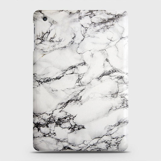 iPad Mini 3 / 2 / 1 Cover - Trendy White Floor Marble Printed Hard Case with Life Time Colors Guarantee