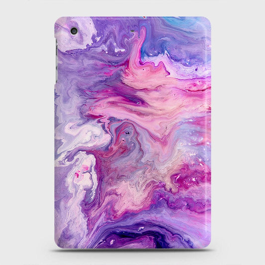 iPad Mini 3 / 2 / 1 Cover - Chic Blue Liquid Marble Printed Hard Case with Life Time Colors Guarantee