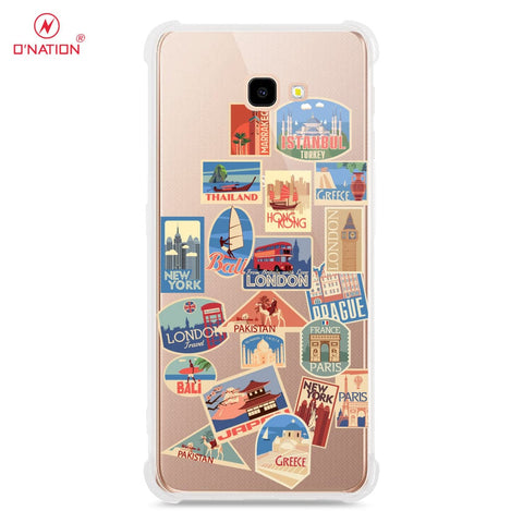 Samsung Galaxy J4 Plus Cover - Personalised Boarding Pass Ticket Series - 5 Designs - Clear Phone Case - Soft Silicon Borders