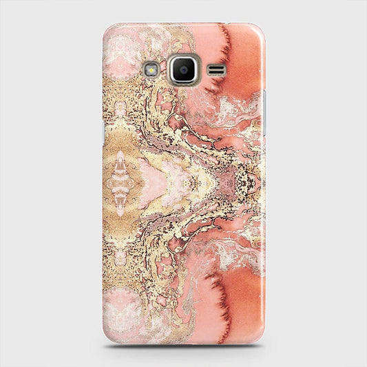 Samsung Galaxy J5 2015 Cover - Trendy Chic Rose Gold Marble Printed Hard Case with Life Time Colors Guarantee (Fast Delivery)(FS)