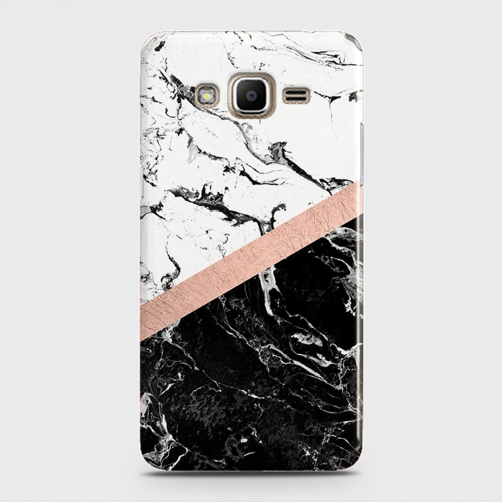 Samsung Galaxy J5 2015 Cover Black White Marble With Chic