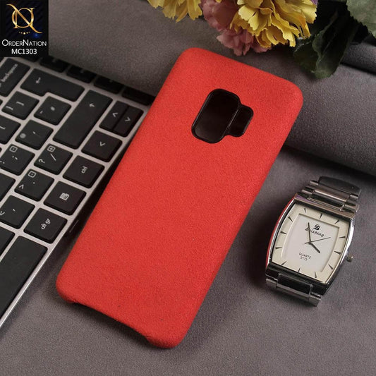 Samsung Galaxy S9 Cover - Red - Texture Surface PC Protective Case