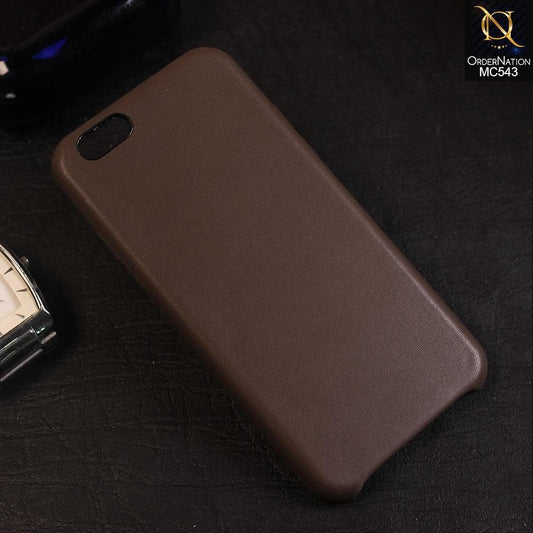 iPhone 6s Plus / 6 Plus Cover - Dark Brown - Luxury Elegant Leather Soft Case