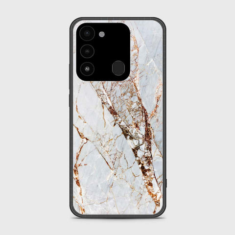 Tecno Spark 8C Cover- White Marble Series - HQ Premium Shine Durable Shatterproof Case