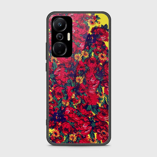 Infinix Hot 20S Cover- Floral Series - HQ Ultra Shine Premium Infinity Glass Soft Silicon Borders Case