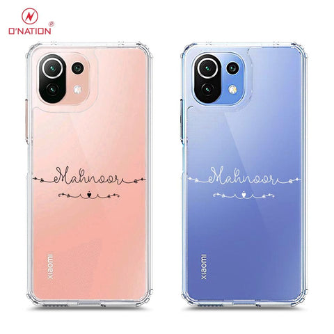 Xiaomi Mi 11 Lite Cover - Personalised Name Series - 8 Designs - Clear Phone Case - Soft Silicon Borders