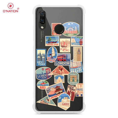 Huawei Nova 3i / P Smart Plus Cover - Personalised Boarding Pass Ticket Series - 5 Designs - Clear Phone Case - Soft Silicon Borders
