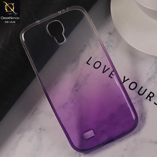 Soft Dual Gradient Semi Transparent Case For Samsung Galaxy S4 - Purple