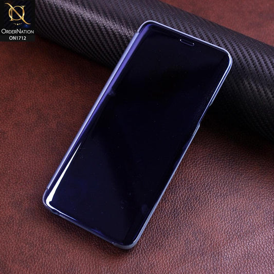 iPhone 8 Plus / 7 Plus Cover - Blue - New Luxury Mirror View QR Flip Book Case