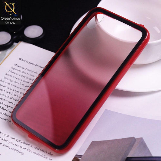 Huawei Y5 2019 Cover - Red - Candy Rainbow Gradient Acrylic Soft Edge Case