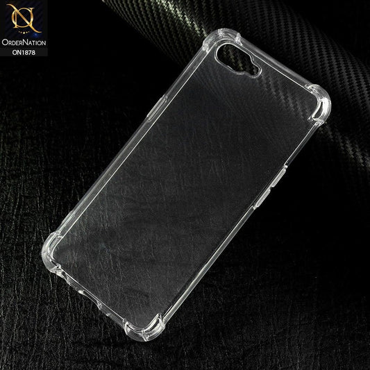Oppo A3s Cover - Soft 4D Design Shockproof Silicone Transparent Clear Case