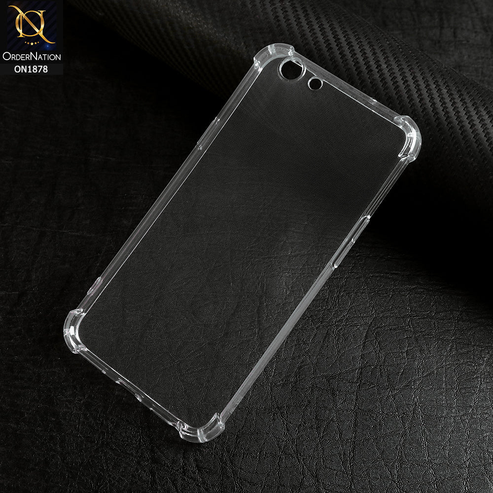 Oppo A59 - Transparent -  Soft 4D Design Shockproof Silicone Clear Case