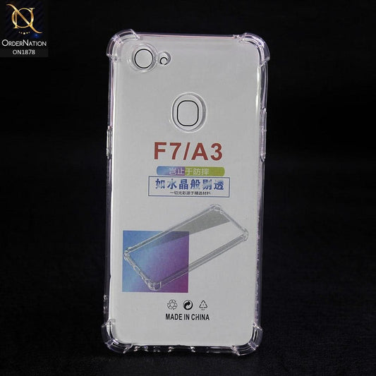 Soft 4D Design Shockproof Silicone Transparent Clear Case For Oppo F7