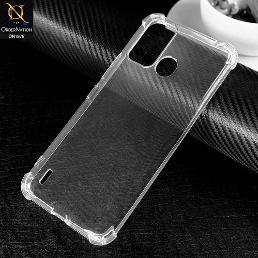 Itel S16 Cover - Soft 4D Design Shockproof Silicone Transparent Clear Case
