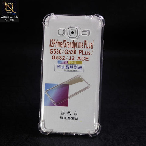 Soft 4D Design Shockproof Silicone Transparent Clear Case For Samsung Galaxy Grand Prime Plus / J2 Prime / Grand Prime / J2 Ace