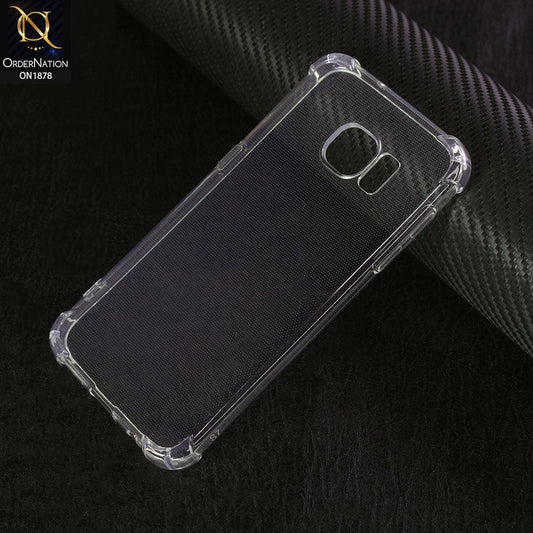 Samsung Galaxy S7 Cover  - Soft 4D Design Shockproof Silicone Transparent Clear Case