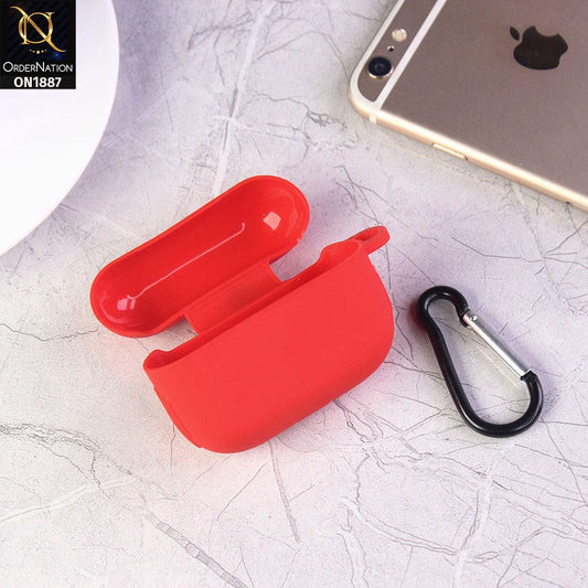 Apple Airpods Pro Cover - Red - Candy Color Soft Silicone Airpod Case