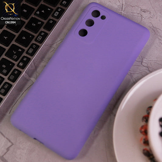 Samsung Galaxy S20 FE Cover - Light Purple - Matte Shockproof Sillica Gel Soft Case