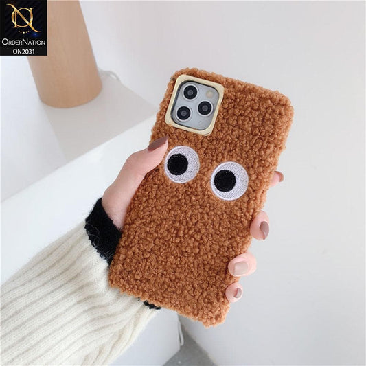 iPhone 11 - Brown - Cool Warm Winter Big Eye Fur Case