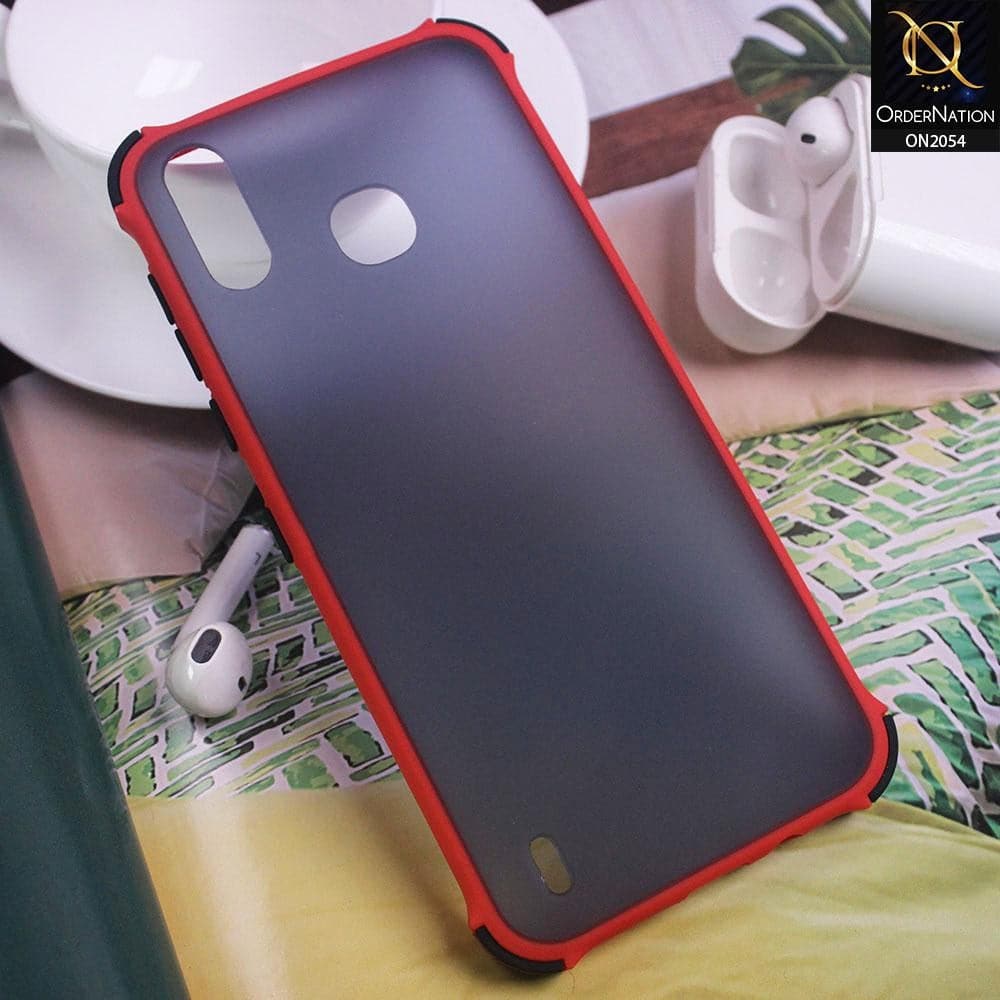 Infinix Smart Cover Red Translucent Matte Shockproof Case