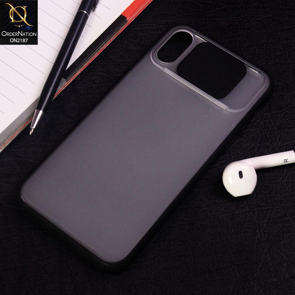 iPhone XS Max Cover Black Translucent Matte Shockproof Camera