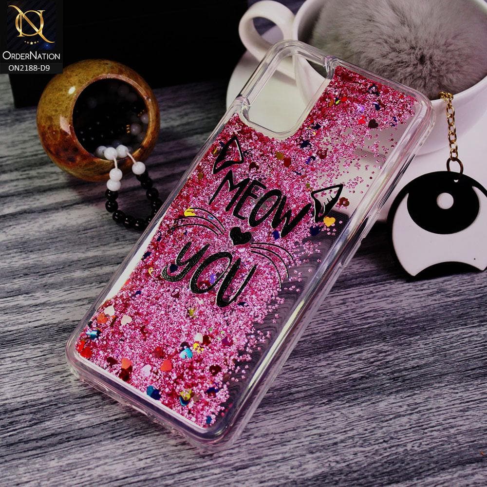 Oppo A52 Cover Design Trendy Moving Liquid Glitter Shine