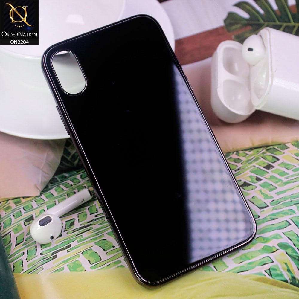 iPhone XS X Cover Black -New Glossy Shiny Soft Border Back