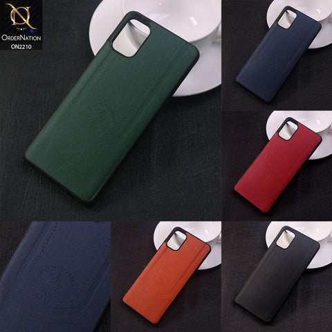 Vivo Y19 Cover - Orange - New Soft Tpu Leather Texture Case