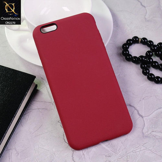 iPhone 6s Plus / 6 Plus Cover - Red - Design2 - Silicon Matte Candy Color Soft Case