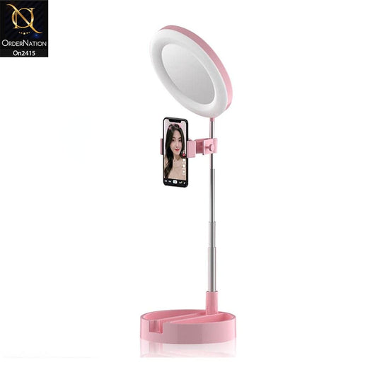 Pink - 16 cm - Ring Light - G3 Appearance Live Makeup Desk Lamp