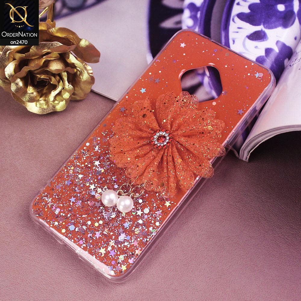 Vivo S1 Pro Cover Design Fancy Flower Bling Glitter