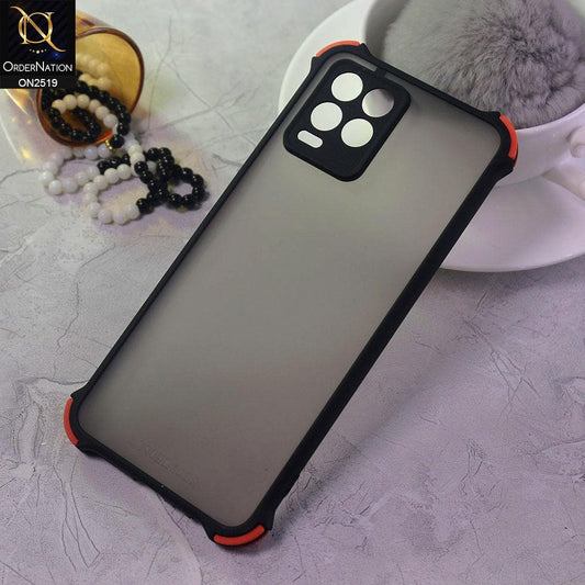 Realme 8 Cover - Black - Translucent Matte Shockproof Full Camera Protection Case