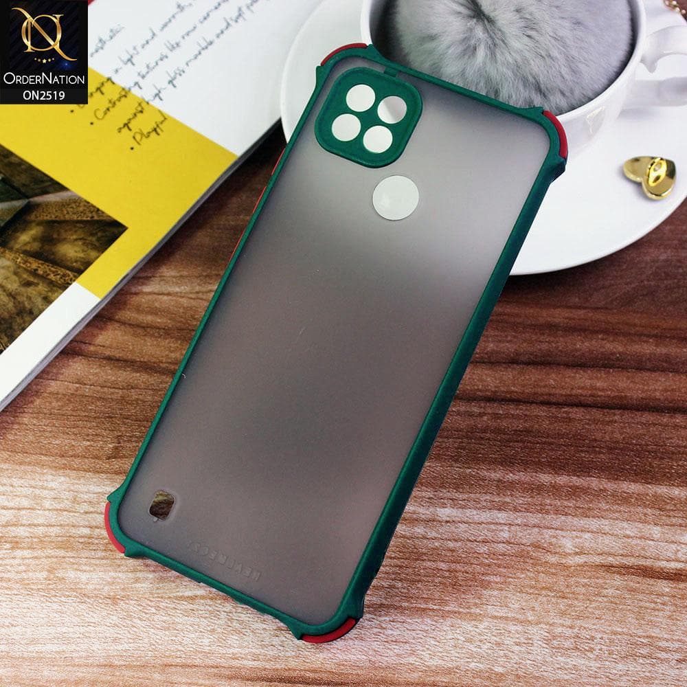 Realme C21 Cover Green Translucent Matte Shockproof Full