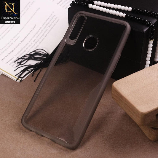 Vivo Y15 Cover - Black - Soft Silicone Stylish Matte Borders Transparent Protectie Case