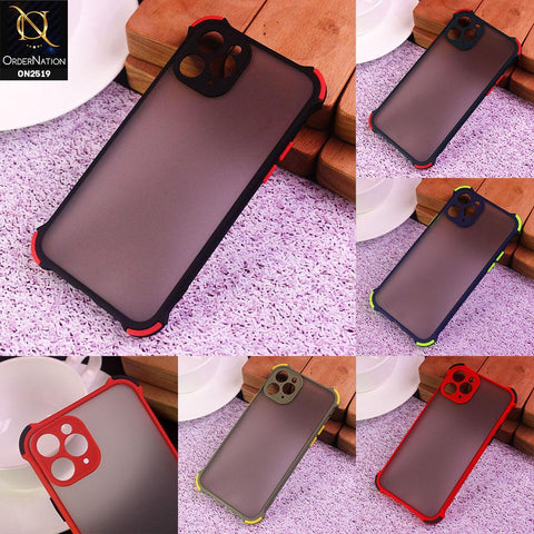 Oppo A9 2020 Cover - Black - Translucent Matte Shockproof Camera Ring Protection Case